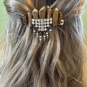 Handmade Crystal Hair Clip With Rhinestone Accents